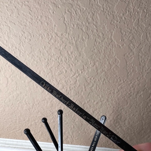 Vintage MCM Black & Silver Swizzle Sticks, Instant Collection, Cocktail Stirrer - Picture 2 of 8